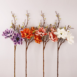 ดอกแมกโนเลียขนาดใหญ่พิเศษ 108 ซม. ทำจากพลาสติก PU คุณภาพสูง ดอกไม้ประดิษฐ์เสมือนจริง สำหรับตกแต่งบ้านและงานแต่งงาน - Product Image 3