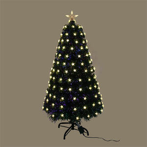 Árbol de Navidad Artificial Preiluminado de 6 Pies, Árboles de Navidad con Fibra Óptica Iluminada con LED Blanco Cálido para Fiestas, Hogar y Días Festivos - Product Image 3