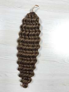 Extensions de cheveux humains colorées au crochet avec pointe plumeuse FH, 100g/paquet, mèches bouclées vierges sans trame - Product Image 3