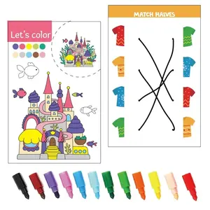 子供の子供のための幼稚園の活動玩具カラフルなDIYクラフトセットアートキットぬりえ本 - Product Image 5