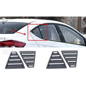 For Hyundai Elantra 2016-2020 Car Rear Triangle <b>Window</b> Shark Cheek Trim Body Kit Rear Side <b>Vent</b> <b>Window</b> Trim Cover Modification - Product Image 2