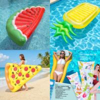 Île flottante portable en forme de pastèque, grande planche flottante gonflable en PVC pour adultes et enfants, pour s'amuser dans l'eau