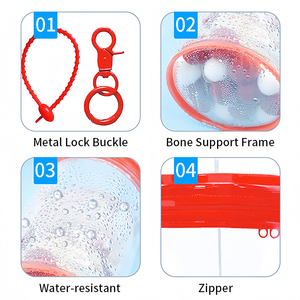 Búp bê sưu tập bảo vệ trường hợp di động chống bụi rõ ràng con số hiển thị túi với Keychain đồ chơi sang trọng mang theo trường hợp PVC lưu trữ túi - Product Image 3