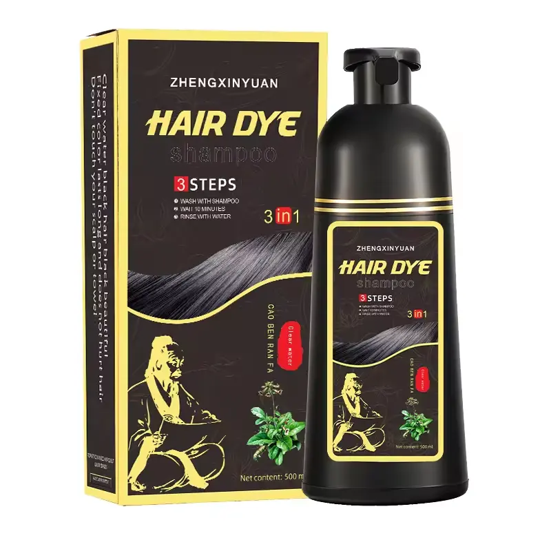 The best herbal ammonia free ginseng hair dye Covering white hair Professional Black Hair Shampoo