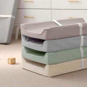 Cambiador de Bebé con Cubierta de Cuero PU Impermeable y Fácil de Limpiar, Tamaño Estándar, Cambiador de Pañales Cómodo - Product Image 4