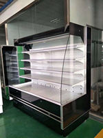 Réfrigérateur Commercial de Supermarché en Promotion, Vitrine Réfrigérée pour Boissons, Ventilateur de Refroidissement par Air, Classe Énergétique 5 Étoiles, Étagères Réglables