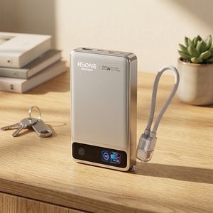 LDJ05 Chargeur sans fil magnétique fin, Power Bank, 15W 22.5W PD, charge rapide, écran TFT, 5000mAh 10000mAh, logo personnalisé OEM - Product Image 1