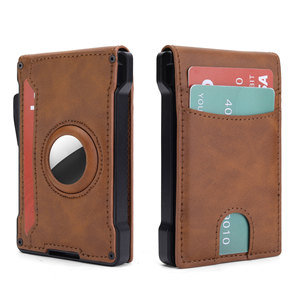Men's Genuine Leather <b>Wallet</b> With Rfid Blocking Card <b>Holder</b> Vertical Bi Fold Light Brown - Product Image 1
