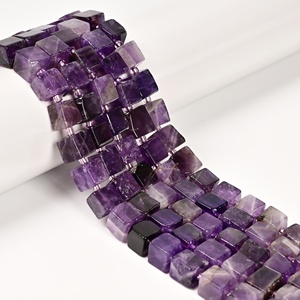 8-9 mét tự nhiên màu xanh lá cây ngọc bích Aventurine Agate Amethyst <span class=keywords><strong>opalite</strong></span> thạch anh pha lê vuông Cube đá quý Spacer hạt đối với trang sức làm - Product Image 4