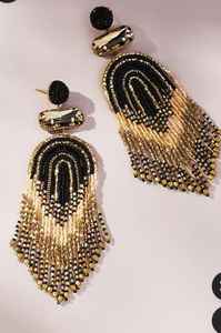 Boho Style Trendy Rice Beaded Drop <b>Earrings</b> Colorful Geometric <b>Long</b> Tassel Seed Beads for Party Handmade Designer <b>Earrings</b> - Product Image 2