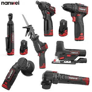 Nanwei Tools Set Box Elektrisch Gereedschap Set 12V Batterij Type-C Poort Gereedschapsset