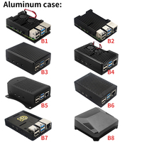 Original Raspberry Pi 4 modelo B 2/4/8GB RAM opciones 9 capas acrílico Caso 32 GB TF tarjeta adaptador de corriente interruptor ventilador disipador de calor Kit