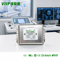 Filtre EMI RFI monophasé VIP4-2B-10(B042Q0394) 10A 250VAC 35mm pour montage sur rail DIN, filtre LC à deux étages pour PLC et automatisation