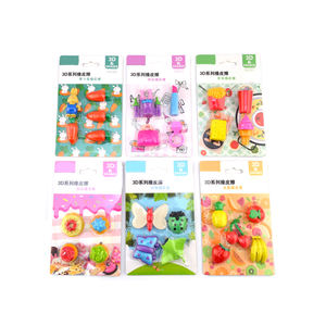 Gomma da Cancellare 3D Mini Creativa a Forma di Cibo, Torta, Gelato e Hamburger, Smontabile e Assemblabile, per Regali di Compleanno per Bambini, Basso MOQ - Product Image 4