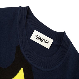 OEM & ODM personnalisé hommes pull grande chauve-souris brodé col rond pull chemisier mode pull pull pull hommes - Product Image 5