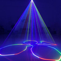 Lumière de scène laser d'animation couleur pleine, activée par le son, effet rotatif RGB disco, lampe pour bar, club, DJ, fête, éclairage de piste de danse