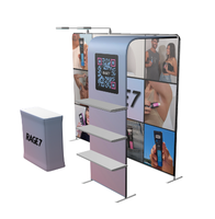 Cabine d'exposition modulaire portable 10x10 facile à assembler support de toile de fond en tissu de tension en aluminium présentoirs de salon commercial