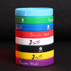 Prezzo di fabbrica personalizzato basket stelle grande tratto bracciale in Silicone a prova di sudore spirito di squadra morbido liscio stampato - Product Image 6