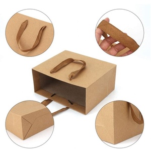 Proveedor profesional de impresión de lujo Logotipo personalizado Impresión Bolsa de papel Kraft marrón con asa para paquete de regalo - Product Image 3