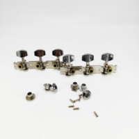 Mécaniques d'accordage en acier électroplaqué à un trou pour guitare folk, tête triple, engrenage tout métal pour guitare acoustique