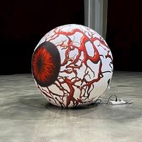 Decoración Inflable de Globo Ocular de Halloween con Luces LED para Fiestas