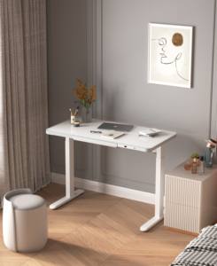 Electric Height-Adjustable Single Motor Computer Gaming Table Iron <strong>Glass</strong> Standing <strong>Desk</strong> With Dual Motor for Office Use - Product Image 5