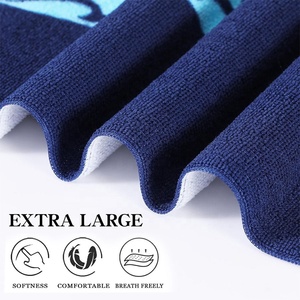 Microfibra personalizada de gran tamaño azul sin arena viaje piscina Yoga gimnasio toallas tortuga rayas Toalla de playa para adultos y niños - Product Image 4