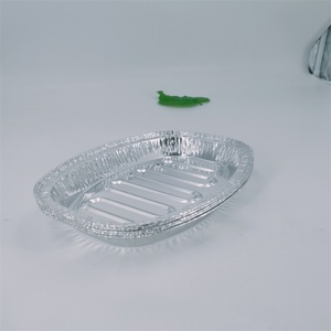 Poêles à poisson dîner <span class=keywords><strong>jetable</strong></span> plats de service <span class=keywords><strong>plat</strong></span> ovale plaque de papier d'<span class=keywords><strong>aluminium</strong></span> restauration pour la nourriture - Product Image 4