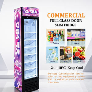 Congélateur commercial mécanique compact avec vitrine de présentation pour crèmes glacées, réfrigérateur mince sans givre pour hôtel, en vente - Product Image 6