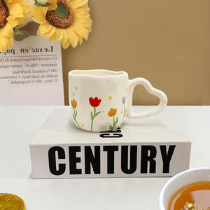 Tasses à café en céramique pour la Saint-Valentin, mugs créatifs en forme de fleur et tasses à jus et à lait pour le petit-déjeuner - Product Image 6