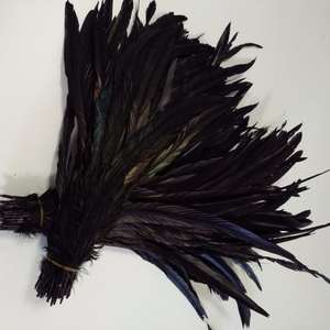 ريش أسود مصبوغ زي الديك غطاء رأس لفتاة العرض للكرنفال والأداء المسرحي - Product Image 2