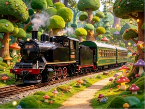 Locomotiva a Vapore Retrò per Ferrovie da Giardino e Tour nei Parchi Tematici - Product Image 1