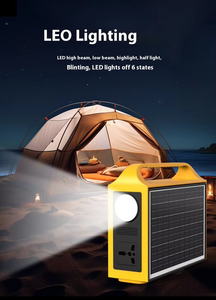 Station d'alimentation solaire portable 200w avec panneau solaire intégré avec sorties AC/DC/USB/PD pour le camping et les situations d'urgence - Product Image 4