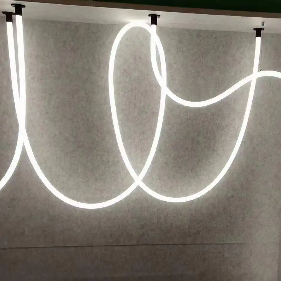 Hersteller Direkt Flexible LED Decken leuchte Dekoration Einfache Hauslinie Aufhängung Beleuchtung Hängende Kronleuchter Projekt