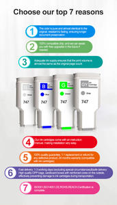 Cartucho de Tinta Pigmentada Recargable Compatible con HP747 de 300 ml, en Oferta, para Impresora de Inyección de Tinta DesignJet Z9+ - Product Image 3