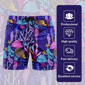Pantaloncini da spiaggia da uomo di alta qualità pantaloncini elasticizzati in vita per spiaggia a quattro lati pantaloni da spiaggia elasticizzati - Product Image 3