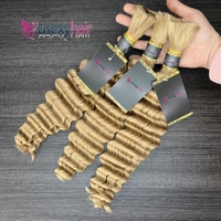 Extension de cheveux humains en vrac ondulés et humides pour tressage sans trame vague profonde en vrac