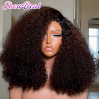 Perruques en cheveux humains bruts bouclés crépus, alignées aux cuticules, sans colle, avec dentelle frontale, 100 % cheveux humains bruts, vente en gros pour fournisseurs