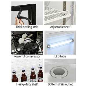 Réfrigérateur <span class=keywords><strong>commercial</strong></span> à porte vitrée silencieux pour boissons, vitrine réfrigérée pour supermarché, présentoir de boissons - Product Image 4