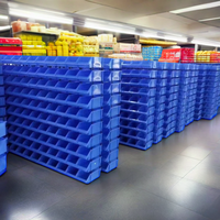 Bacs de rangement ouverts, caisses en plastique, organiseurs industriels, bacs de tri empilables pour entrepôts et usines
