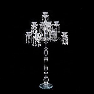 Candelabro in <span class=keywords><strong>Cristallo</strong></span> a 9 Bracci per Matrimoni, <span class=keywords><strong>Centrotavola</strong></span> Nuziale in Vendita - Product Image 5