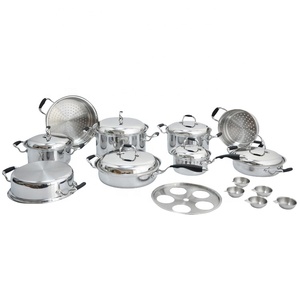 Juego de Utensilios de Cocina de <span class=keywords><strong>Acero</strong></span> <span class=keywords><strong>Inoxidable</strong></span> de 3 Capas y 18 Piezas, sin Agua ni Grasa, de Grado Quirúrgico, Ollas y <span class=keywords><strong>Sartenes</strong></span> para Cocinar en Casa - Product Image 4
