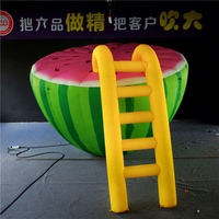 Pastèque géante gonflable avec échelle pour la décoration commerciale, la publicité et les grands événements pour enfants