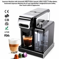 Machine à expresso multifonction avec mousseur à lait automatique, cafetière à latte et cappuccino à une touche