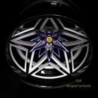 168 Nouvelles Jantes de Course Forgées Personnalisées 19-20 Pouces à Disque Profond de 25 mm avec Rainures pour Bugatti, Mercedes et Autres