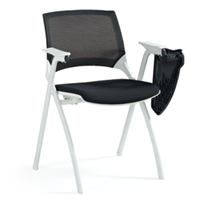 Solution de bureau agile : Chaise de formation en maille respirante, sièges empilables durables pour centres de formation et salles de réunion