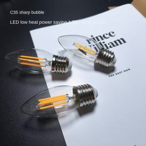 1W 2W 4W Clear Glass <b>Shell</b> LED Filament Bulb with E27 Base Remote Control Switch AC/DC Power Supply C35 Candle Lamp - Product Image 5