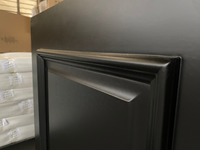 Bureau de réception dentaire en bois MDF noir, vente en gros