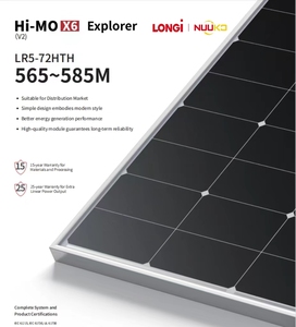 Panneaux solaires Longi HiMo X6 Explorer avec technologie HPBC LR5-72HTH 570W 575W 585W Tier 1 a Grade Paneles Solares pour la <span class=keywords><strong>maison</strong></span> - Product Image 1