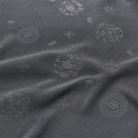 Tissu de doublure en brocart jacquard Premium Treasure-Flower, soie, 140 cm de large, écologique, léger, gris anthracite, pour cheongsam